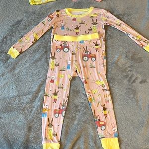 Little Sleepies 2T Paiamas - Pink Bunnies